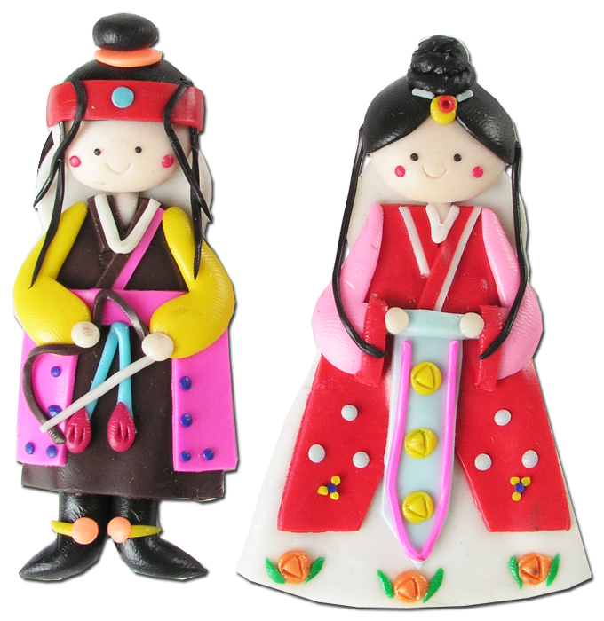 10 Pairs of Korean Doll Fridge Magnet